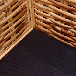 vidaXL Sofá de 3 plazas de ratán natural  