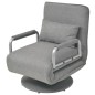 vidaXL Silla giratoria y sofá cama tela gris claro vidaXL Silla giratoria y sofá cama tela gris claro