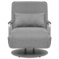 vidaXL Silla giratoria y sofá cama tela gris claro vidaXL Silla giratoria y sofá cama tela gris claro