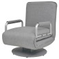 vidaXL Silla giratoria y sofá cama tela gris claro vidaXL Silla giratoria y sofá cama tela gris claro