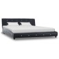 vidaXL Estructura de cama de cuero sintético negro 160x200 cm