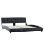 vidaXL Estructura de cama de cuero sintético negro 160x200 cm