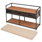 vidaXL Banco de almacenamiento con cojín 107,5x34,5x59 cm vidaXL Banco de almacenamiento con cojín 107,5x34,5x59 cm