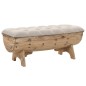 vidaXL Banco de almacenamiento madera maciza y tela 103x51x44 cm vidaXL Banco de almacenamiento madera maciza y tela 103x51x44 cm