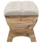 vidaXL Banco de almacenamiento madera maciza y tela 103x51x44 cm vidaXL Banco de almacenamiento madera maciza y tela 103x51x44 cm