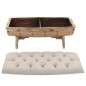 vidaXL Banco de almacenamiento madera maciza y tela 103x51x44 cm vidaXL Banco de almacenamiento madera maciza y tela 103x51x44 cm