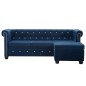 vidaXL Sofá chesterfield forma de L de terciopelo 199x142x72 cm azul vidaXL Sofá chesterfield forma de L de terciopelo 199x142x72 cm azul