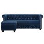 vidaXL Sofá chesterfield forma de L de terciopelo 199x142x72 cm azul vidaXL Sofá chesterfield forma de L de terciopelo 199x142x72 cm azul
