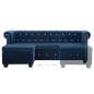 vidaXL Sofá chesterfield forma de L de terciopelo 199x142x72 cm azul vidaXL Sofá chesterfield forma de L de terciopelo 199x142x72 cm azul