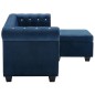 vidaXL Sofá chesterfield forma de L de terciopelo 199x142x72 cm azul vidaXL Sofá chesterfield forma de L de terciopelo 199x142x72 cm azul