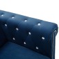 vidaXL Sofá chesterfield forma de L de terciopelo 199x142x72 cm azul vidaXL Sofá chesterfield forma de L de terciopelo 199x142x72 cm azul