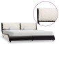vidaXL Estructura cama con LED cuero sintético negro blanco 180x200 cm vidaXL Estructura cama con LED cuero sintético negro blanco 180x200 cm