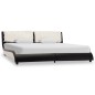 vidaXL Estructura cama con LED cuero sintético negro blanco 180x200 cm vidaXL Estructura cama con LED cuero sintético negro blanco 180x200 cm