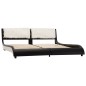 vidaXL Estructura cama con LED cuero sintético negro blanco 180x200 cm vidaXL Estructura cama con LED cuero sintético negro blanco 180x200 cm