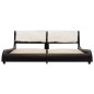 vidaXL Estructura cama con LED cuero sintético negro blanco 180x200 cm vidaXL Estructura cama con LED cuero sintético negro blanco 180x200 cm