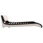 vidaXL Estructura cama con LED cuero sintético negro blanco 180x200 cm vidaXL Estructura cama con LED cuero sintético negro blanco 180x200 cm