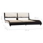 vidaXL Estructura cama con LED cuero sintético negro blanco 180x200 cm vidaXL Estructura cama con LED cuero sintético negro blanco 180x200 cm