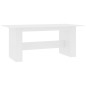 vidaXL Mesa de comedor de madera de ingeniería blanco 180x90x76 cm vidaXL Mesa de comedor de madera de ingeniería blanco 180x90x76 cm