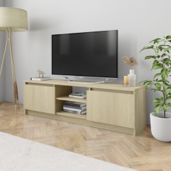vidaXL Mueble de TV aglomerado color roble Sonoma 120x30x35,5 cm 