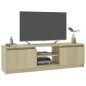vidaXL Mueble de TV aglomerado color roble Sonoma 120x30x35,5 cm 