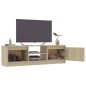 vidaXL Mueble de TV aglomerado color roble Sonoma 120x30x35,5 cm 