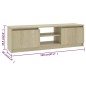 vidaXL Mueble de TV aglomerado color roble Sonoma 120x30x35,5 cm 