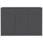vidaXL Aparador de madera contrachapada gris 110x30x75 cm vidaXL Aparador de madera contrachapada gris 110x30x75 cm