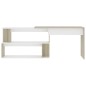 vidaXL Escritorio de esquina contrachapada blanco y roble 200x50x76 cm vidaXL Escritorio de esquina contrachapada blanco y roble 200x50x76 cm
