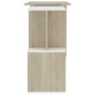 vidaXL Escritorio de esquina contrachapada blanco y roble 200x50x76 cm vidaXL Escritorio de esquina contrachapada blanco y roble 200x50x76 cm