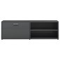 vidaXL Mueble TV madera contrachapada gris brillante 120x30x37 cm vidaXL Mueble TV madera contrachapada gris brillante 120x30x37 cm