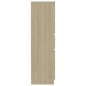 vidaXL Aparador con cajones contrachapada color roble 60x35x121 cm vidaXL Aparador con cajones contrachapada color roble 60x35x121 cm