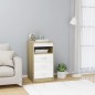 vidaXL Cajonera de madera contrachapada blanco roble Sonoma 40x50x76cm vidaXL Cajonera de madera contrachapada blanco roble Sonoma 40x50x76cm