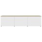 vidaXL Mueble para TV madera contrachapada blanco y roble 120x34x30 cm