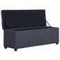 vidaXL Banco con espacio de almacenaje 116 cm poliéster gris oscuro vidaXL Banco con espacio de almacenaje 116 cm poliéster gris oscuro
