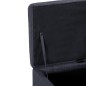vidaXL Banco con espacio de almacenaje 116 cm poliéster gris oscuro vidaXL Banco con espacio de almacenaje 116 cm poliéster gris oscuro