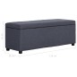 vidaXL Banco con espacio de almacenaje 116 cm poliéster gris oscuro vidaXL Banco con espacio de almacenaje 116 cm poliéster gris oscuro