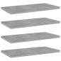 vidaXL Estante estantería 4uds contrachapada gris hormigón 40x20x1,5cm vidaXL Estante estantería 4uds contrachapada gris hormigón 40x20x1,5cm