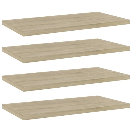 vidaXL Estante estantería 4 uds contrachapada roble Sonoma 40x20x1,5cm