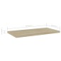 vidaXL Estante estantería 4 uds contrachapada roble Sonoma 40x20x1,5cm