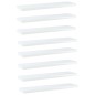 vidaXL Estante estantería 8uds contrachapada blanco brillo 40x10x1,5cm