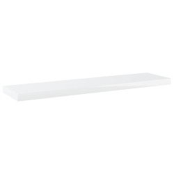 vidaXL Estante estantería 8uds contrachapada blanco brillo 40x10x1,5cm