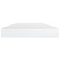 vidaXL Estante estantería 8uds contrachapada blanco brillo 40x10x1,5cm