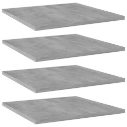 vidaXL Estante estantería 4uds contrachapada gris hormigón 40x40x1,5cm