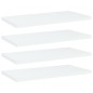 vidaXL Estantes de estantería 4 uds contrachapada blanco 40x20x1,5 cm