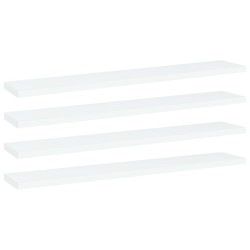 vidaXL Estantes para estantería 4 uds contrachapada blanco 60x10x1,5cm