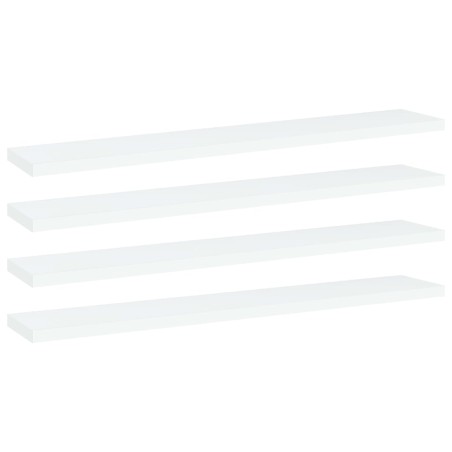 vidaXL Estantes para estantería 4 uds contrachapada blanco 60x10x1,5cm