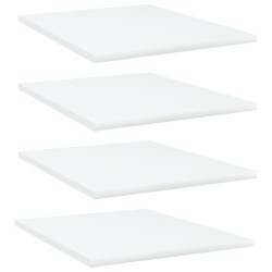 vidaXL Estantes para estantería 4 uds contrachapada blanco 40x50x1,5cm