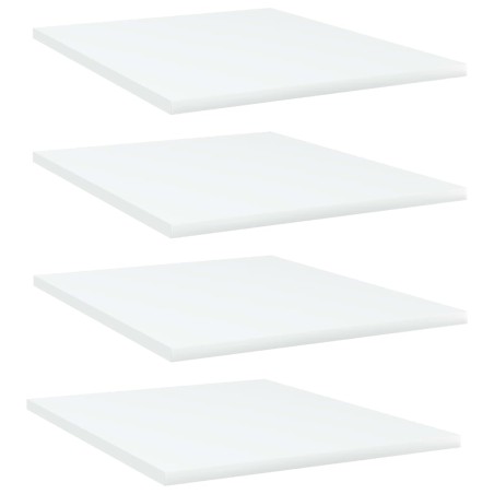 vidaXL Estantes para estantería 4 uds contrachapada blanco 40x50x1,5cm