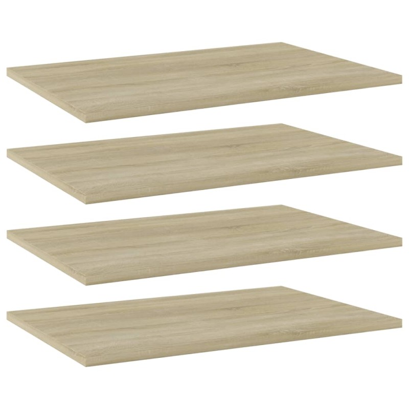 vidaXL Estante estantería 4 uds contrachapada roble Sonoma 60x40x1,5cm vidaXL Estante estantería 4 uds contrachapada roble Sonoma 60x40x1,5cm