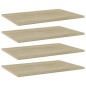 vidaXL Estante estantería 4 uds contrachapada roble Sonoma 60x40x1,5cm vidaXL Estante estantería 4 uds contrachapada roble Sonoma 60x40x1,5cm